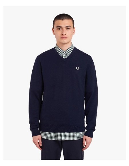 JERSEY CHICO CUELLO PICO FRED PERRY COLOR MARINO