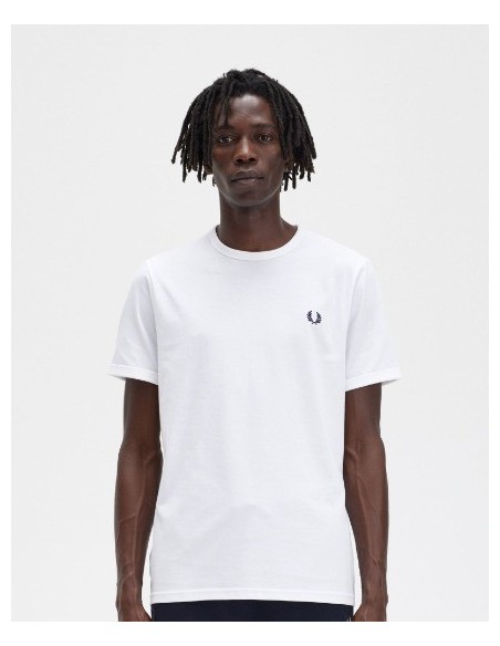 CAMISETA CHICO FRED PERRY COLOR BLANCA