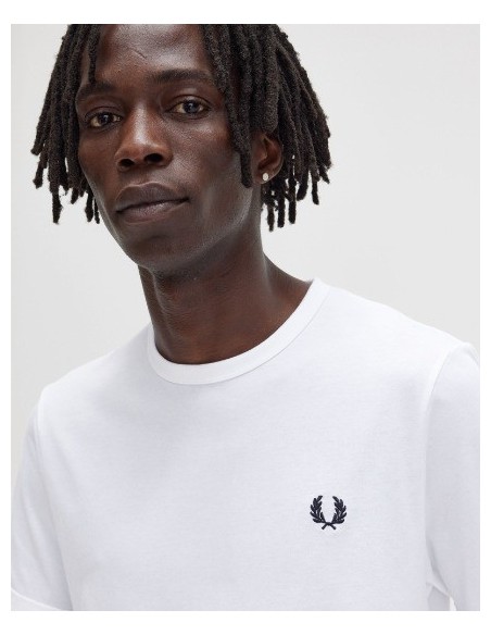 CAMISETA CHICO FRED PERRY COLOR BLANCA