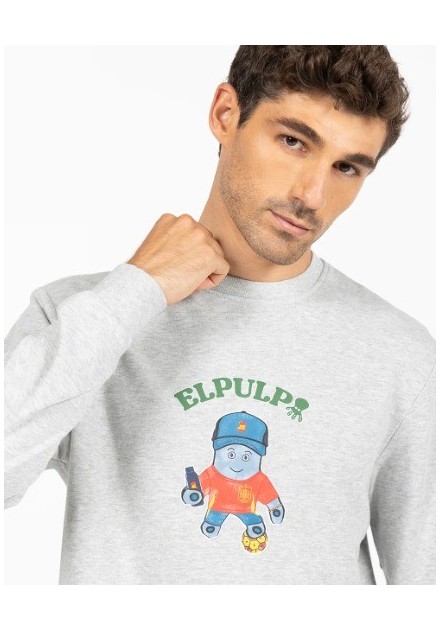 SUDADERA UNISEX EL PULPO COLOR GRIS