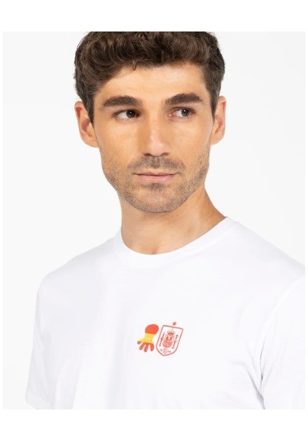 CAMISETA CHICO EL PULPO R.F.E.F COLOR BLANCA