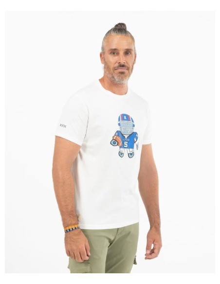 CAMISETA UNISEX EL PULPO COLOR BLANCO ROTO