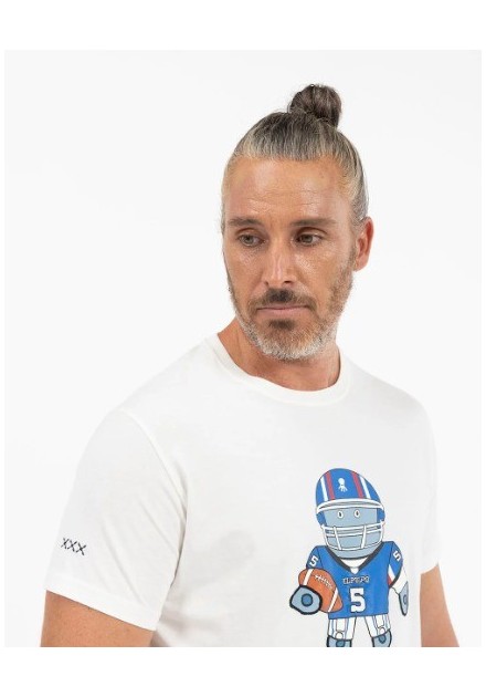 CAMISETA UNISEX EL PULPO COLOR BLANCO ROTO