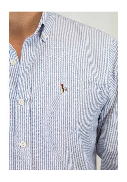 CAMISA CHICO PATADEGAYO LISTAS COLOR CELESTE