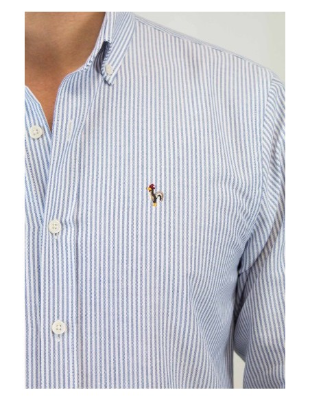 CAMISA CHICO PATADEGAYO LISTAS COLOR CELESTE