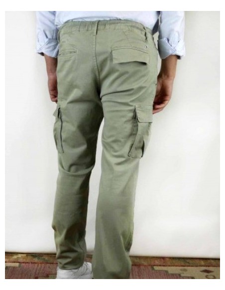 PANTALON CHICO CARGO PATADEGAYO COLOR VERDE