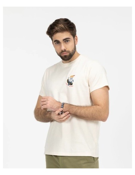 CAMISETA CHICO EL PULPO COLOR BLANCO ROTO