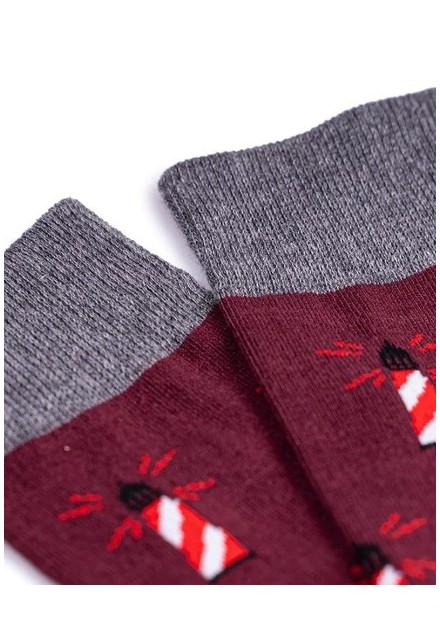 CALCETINES UJNISEX MORRISON COLOR BURDEOS