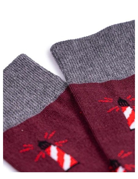 CALCETINES UJNISEX MORRISON COLOR BURDEOS
