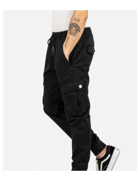 PANTALON CHICO CARGO REELL COLOR NEGRO