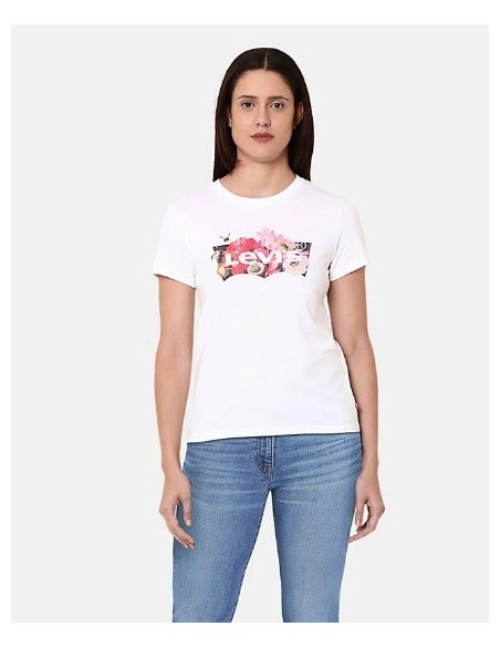 CAMISETA CHICA LEVIS COLOR BLANCA