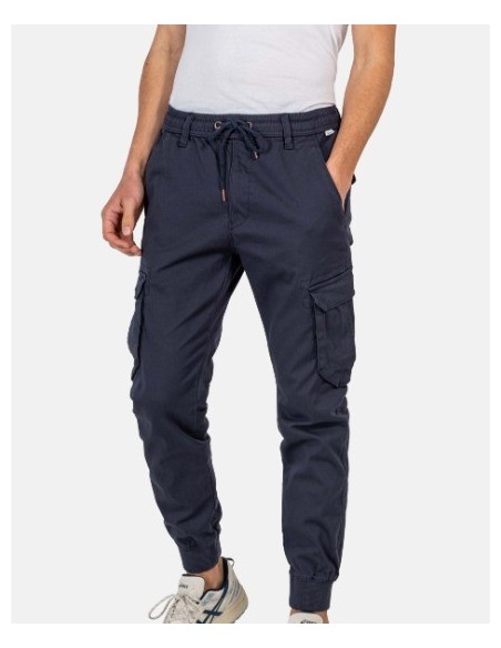 PANTALON CHICO RIB CARGO COLOR MARINO