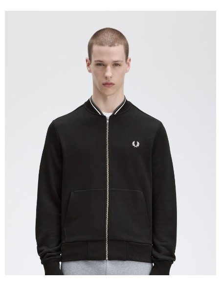 SUDADERA CHICO FRED PERRY COLOR NEGRO