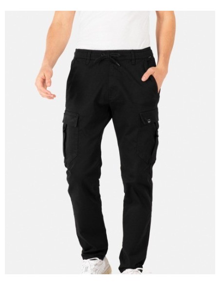 PANTALON CHICO REELL  REGULAR CARGO COLOR NEGRO