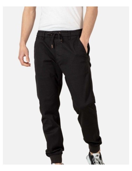 PANTALON CHICO REELL  AJUSTE ACANALADO COLOR BLACK