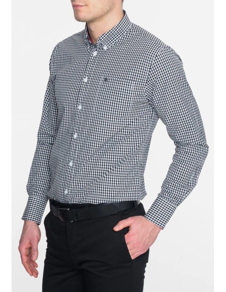 CAMISA CHICO CUADROS MERC COLOR MARINO