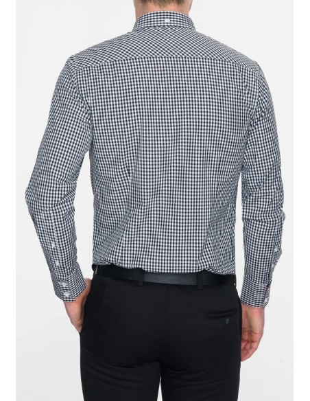 CAMISA CHICO CUADROS MERC COLOR MARINO