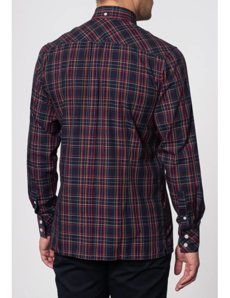 CAMISA CHICO CUADROS MARINO