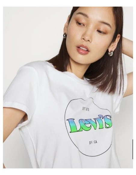 CAMISETA CHICA  LEVIS COLOR BLANCA