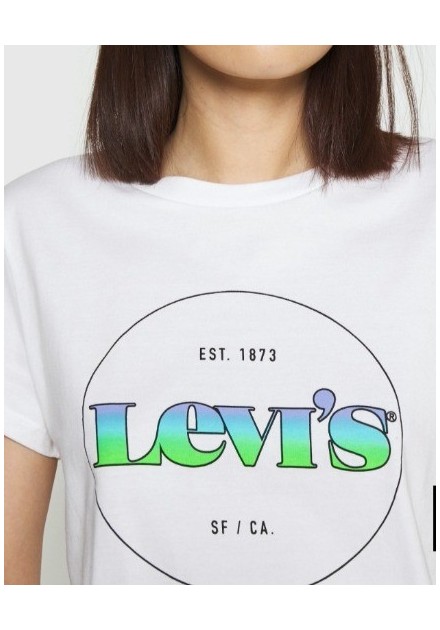 CAMISETA CHICA  LEVIS COLOR BLANCA