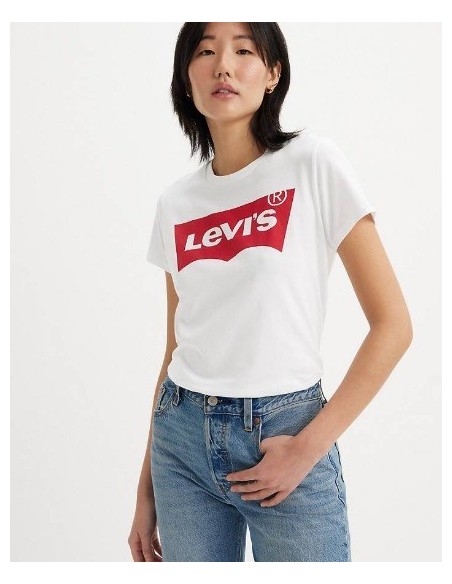 CAMISETA CHICA LEVIS  COLOR BLANCA