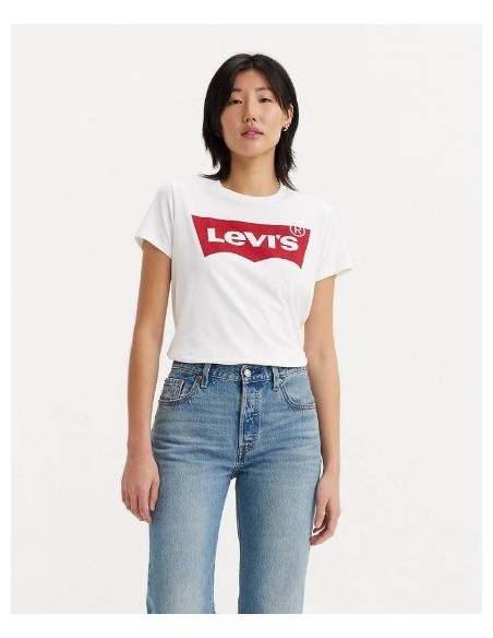 CAMISETA CHICA LEVIS  COLOR BLANCA