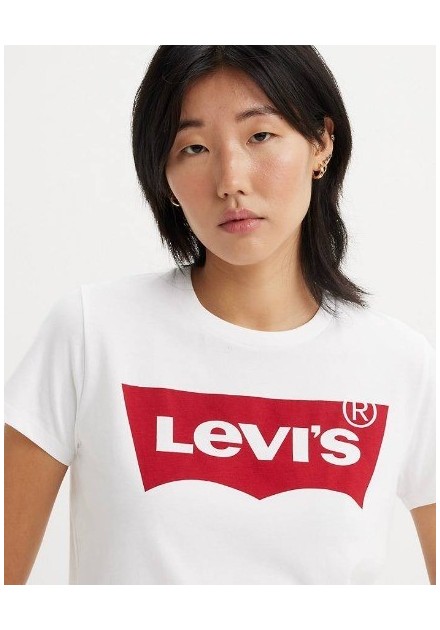 CAMISETA CHICA LEVIS  COLOR BLANCA