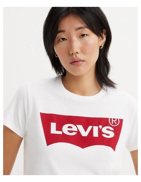 CAMISETA CHICA LEVIS  COLOR BLANCA