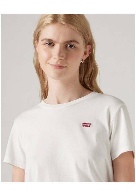 CAMISETA CHICA LEVIS COLOR BLANCA