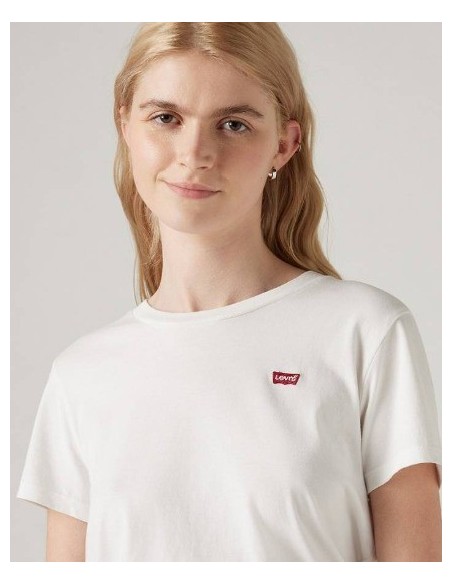 CAMISETA CHICA LEVIS COLOR BLANCA