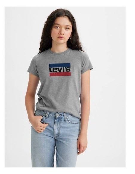 CAMISETA CHICA LEVIS COLOR GRIS