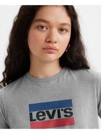 CAMISETA CHICA LEVIS COLOR GRIS 2