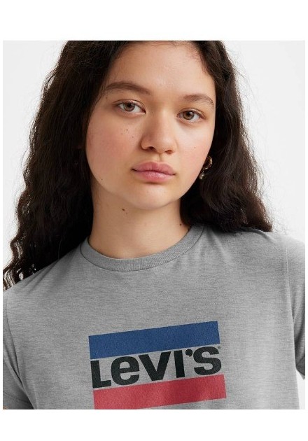 CAMISETA CHICA LEVIS COLOR GRIS