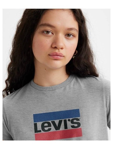CAMISETA CHICA LEVIS COLOR GRIS
