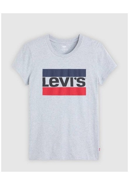 CAMISETA CHICA LEVIS COLOR GRIS