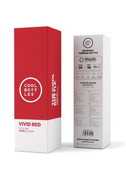 BOTELLA 500ML VIVID RED