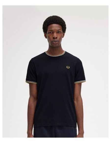 CAMISETA CHICO FRED PERRY COLOR NEGRO