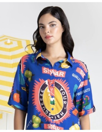 CAMISA CHICA MISS SIDECAR ESTAMPADA COLOR TIPO