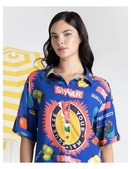 CAMISA CHICA MISS SIDECAR ESTAMPADA COLOR TIPO