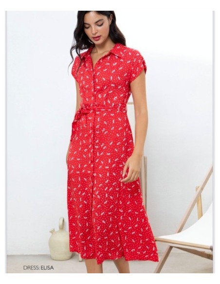 VESTIDO CHICA MISS SIDECAR COLOR 3 ROJO