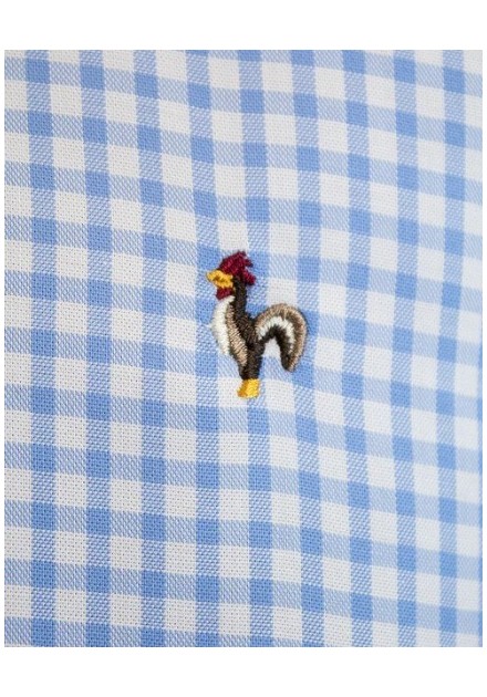 CAMISA CHICO PATADEGAYO CUADROS COLOR 9 CELESTE