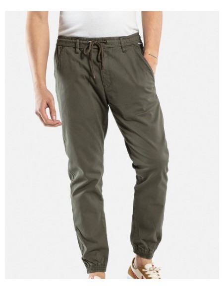 PANTALON CHICO REELL  AJUSTE ACANALADO COLOR OLIVE