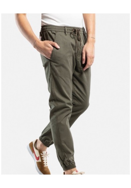 PANTALON CHICO REELL  AJUSTE ACANALADO COLOR OLIVE