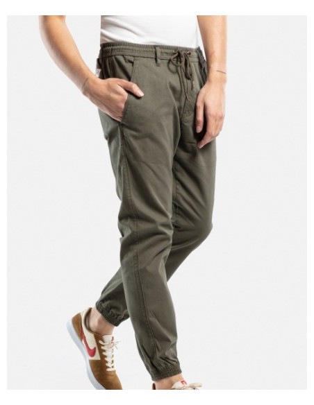 PANTALON CHICO REELL  AJUSTE ACANALADO COLOR OLIVE