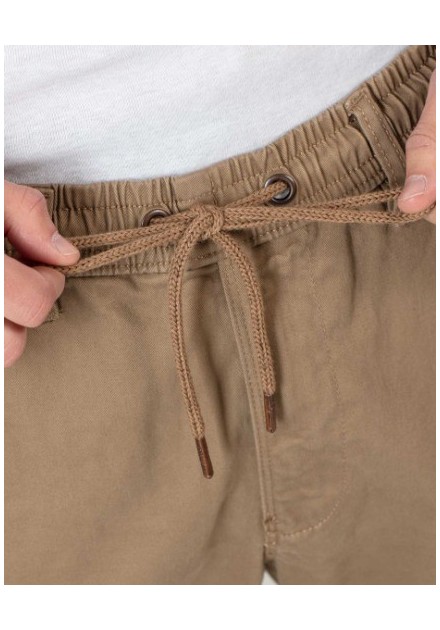 PANTALON CHICO REELL AJUSTE ACANALADO  COLOR SAND