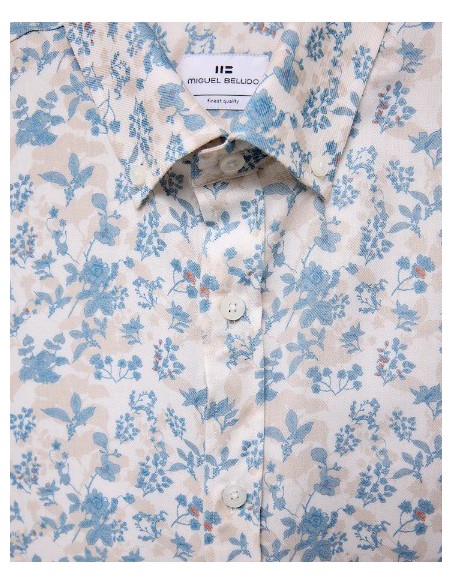 CAMISA CHICO ESTAMPADA MIGUEL BELLIDO COLOR 57 CELESTE