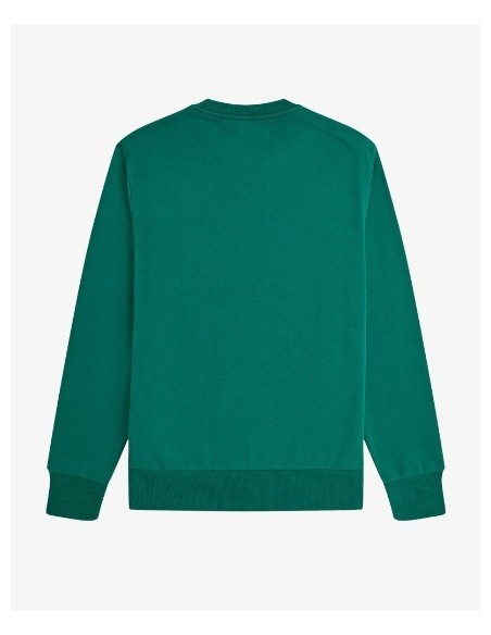 SUDADERA UNISEX FRED PERRY COLOR 27 VERDE