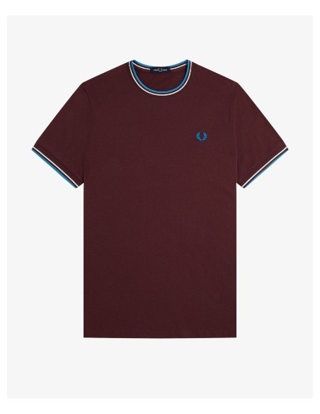 CAMISETA UNISEX FRED PERRY COLOR 77 BURDEOS