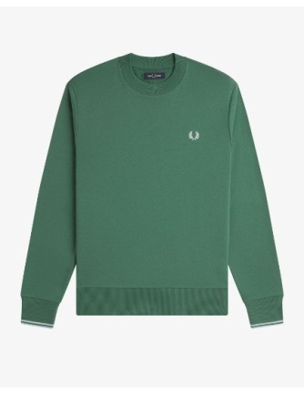 SUDADERA UNISEX FRED PERRY COLOR 31 VERDE 2