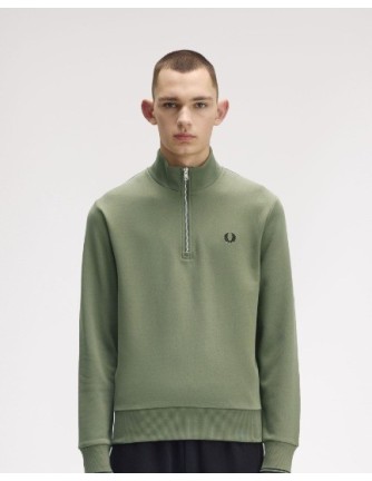 SUDADERA UNISEX FRED PERRY COLOR 28 VERDE